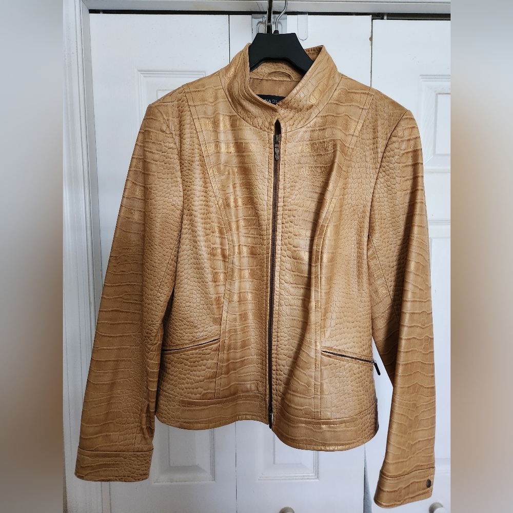 Dana Buchman Tan Textured Jacket